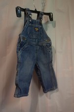 Classic Children's Oshkosh B'gosh Blue Denim Overalls Size 6 Months