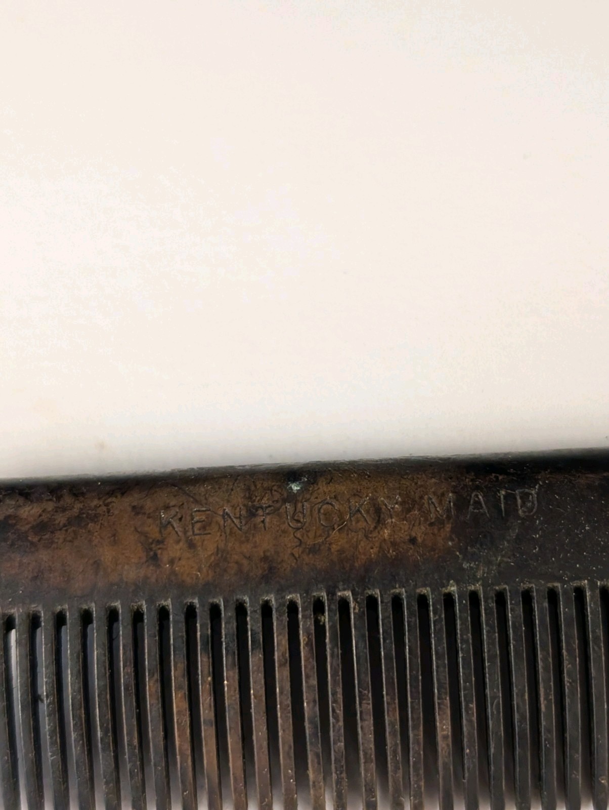 Vintage Kentucky Maid Brass Hair Straightener Pressing Hot Comb Metal Handle