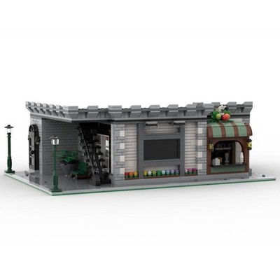 Modubrix Mocs Bricks Set Modification of Set 10291 Apartment  1684 Parts Toy Kit
