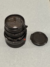 Leica 50mm f/2 Summicron-M 4th Version E39 Black Serial 3542186 Caps Filter