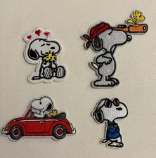 Peanuts Snoopy Embroidered Patch 3D Iron-On Sew-On Cartoon Jacket Bag Applique