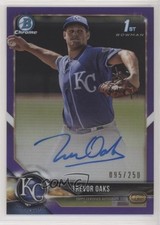 2018 Bowman Chrome Prospect Purple Refractor /250 Trevor Oaks #BCPA-TO Auto 03t0