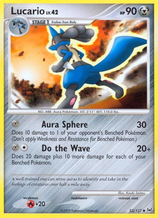 Lucario 53/127 Platinum 2009 Non-Holo Uncommon Pokémon Card TCG NM