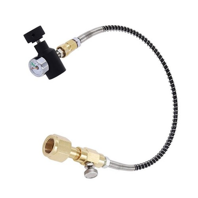 #ad Refill Adapter with Hose and Pressure Gauge for Soda Maker Cylinder Connector $48.27
