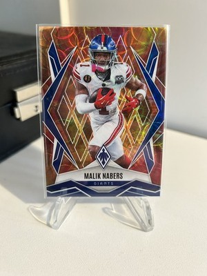 2025 Panini Phoenix Football - Malik Nabers - Giants Fireburst /350