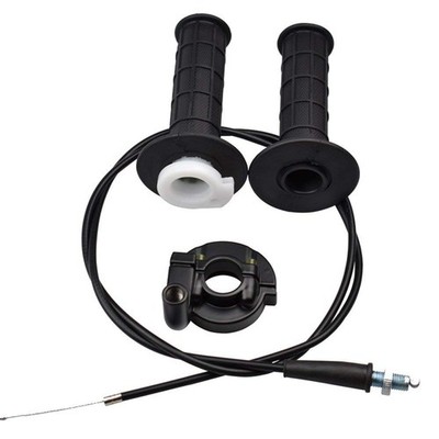 7/8'' 22mm Twist Throttle Accelerator Handle Grips and Cable Set Compatible wi...