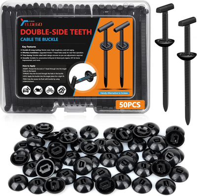 #ad Universal Car Cable Tie Buckles Upgrade Double Sided Teeth Nylon PA66 Automotiv $11.77