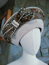 Vtg Makins New York Wood and Fur Brown Hat