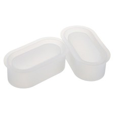  Stampo ovale in silicone per vasi di fiori, 2 pezzi: stampi in cemento, resina