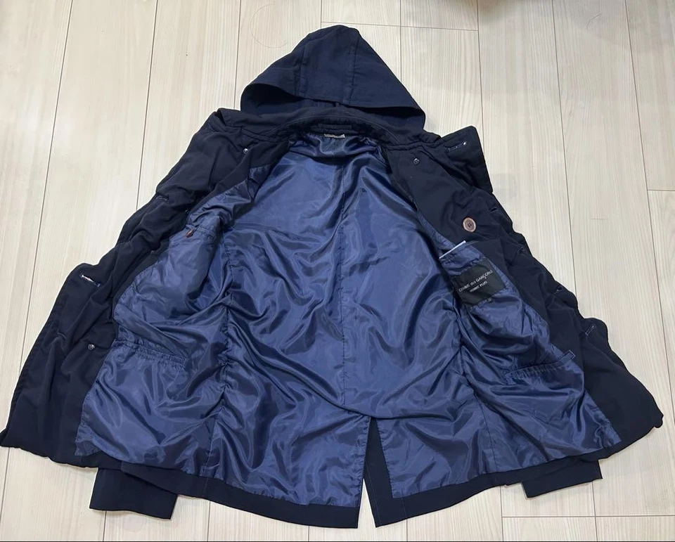 COMME des GARÇONS HOMME PLUS Duffle Coat, Navy, Men's, Size XS - Image 3 of 4