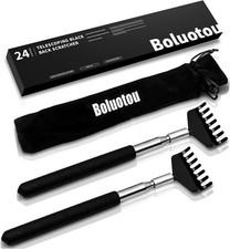 2 Pack Portable Extendable Back Scratcher Stainless Steel Telescoping Back Scrat