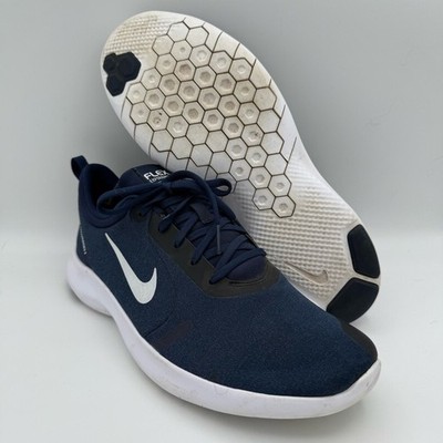 Men's Nike Navy Blue White Flex Experience RN 8 Athletic Running Shoes Size 11.5