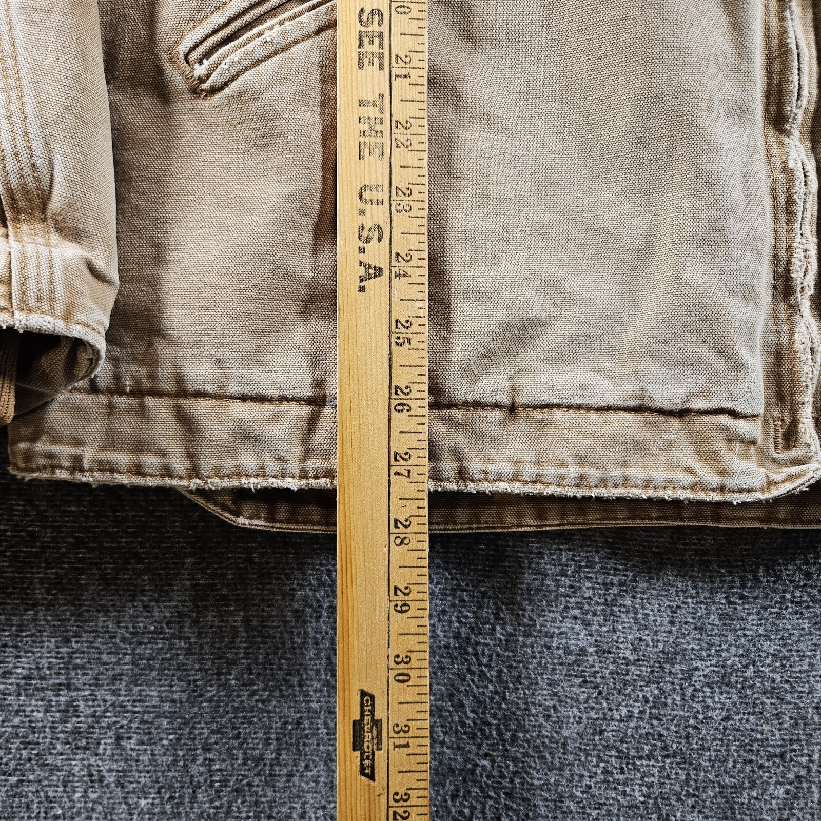 Vintage Carhartt Canvas Duck Hooded Jacket Sherpa Lined J141 BRN XL Brown image 7