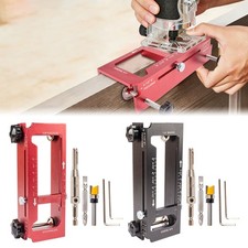 Door Hinge Jig, Aluminum Alloy Door Hinge Template Kit for Router, Adjustable GT