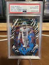 2022 Select Kerby Joseph Die-Cut Zebra Prizm SSP AUTO PSA AUTHENTIC POP 1! #135