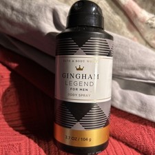 Bath Body Works Men's Collection Body Spray 3.7 oz GINGHAM LEGEND FOR MEN NEW