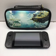 Nintendo Switch Video Game Console HAC-001(-01) With Zelda Carrying Case