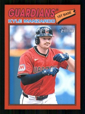 2026 Topps Heritage Red #133 Kyle Manzardo Cleveland Guardians 8471