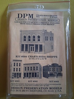 DPM #50400 - N Scale Building Kit - Char's Soda Shoppe - NEW - Woodland Scenics