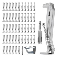 50Pack Hidden Gutter Hangers 5 Inch K Style  Heavy Duty Rain Gutter Brackets ...