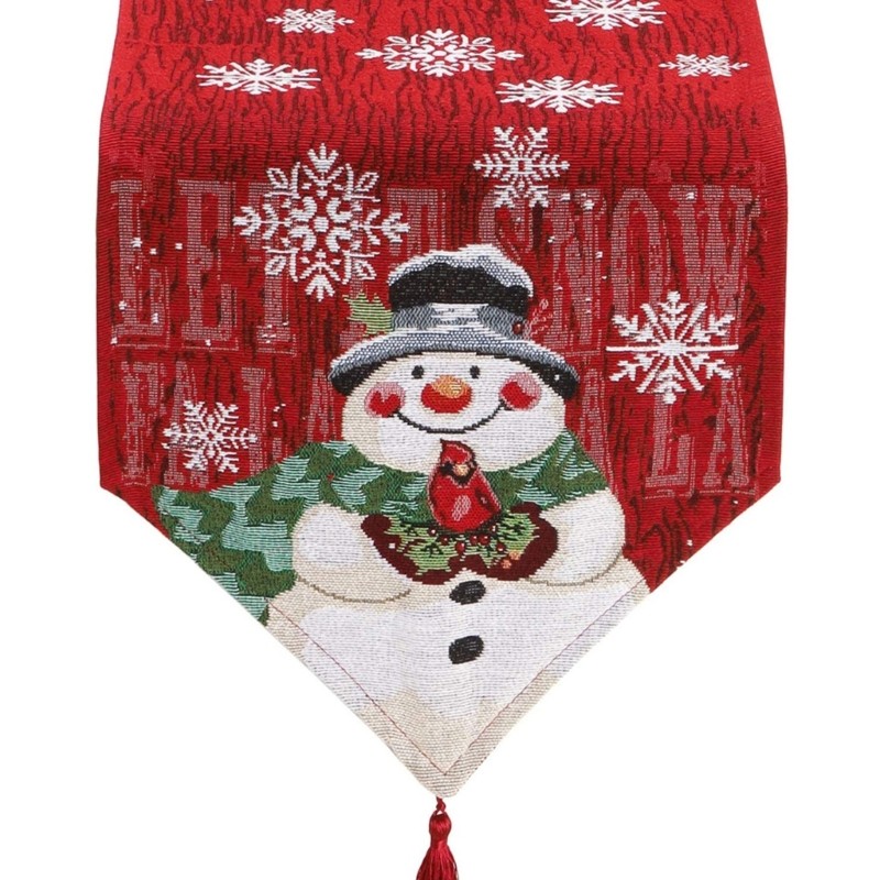 Holiday Table Cloth Snowflake Pattern Table Runner Tablecloth Dining ...