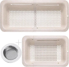 LASSHSWA Collapsible Colander and Strainer for Kitchen, Over the Sink Straine...