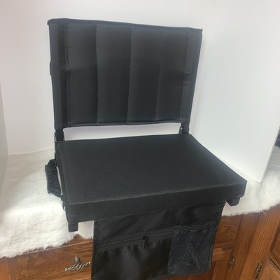 Stadium Seats with Back Support and Cushion, Portable Bleacher Metal 2pcs