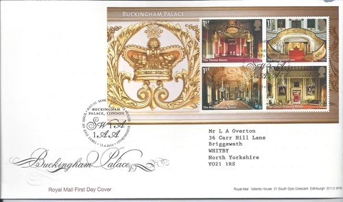 GB QEII 2014 Buckingham Palace Minisheet First Day Cover Tallents House Postmark