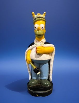 #ad Homer Simpson King The Simpsons 3D Chess Set Replacement Piece Black Figure AU $17.00