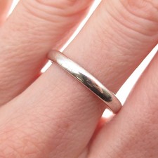 925 Sterling Silver Vintage Mexico Classic Wedding Band Ring Size 9.25