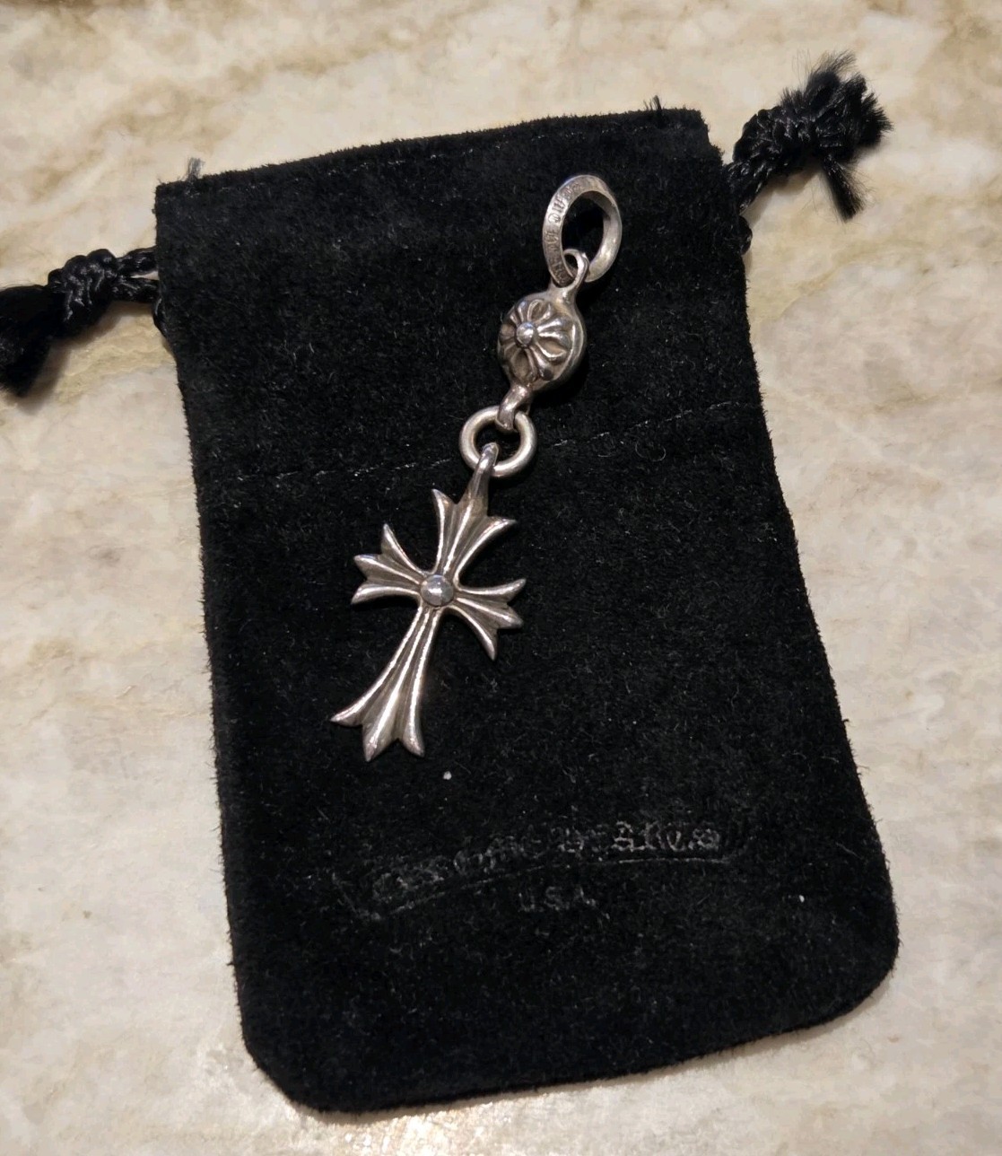 Authentic Chrome Hearts Tiny Ball Cross Charm PEN… - image 1