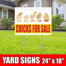 CHICKS FOR SALE Yard Sign with H-Stakes Sold Farm Eggs Baby Chickens