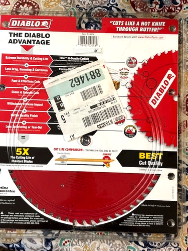 Diablo, 10 x 60 Fine Finish Saw Blade, Blade Diameter 10 in, Included (qty.) 1 - Picture 2 of 5