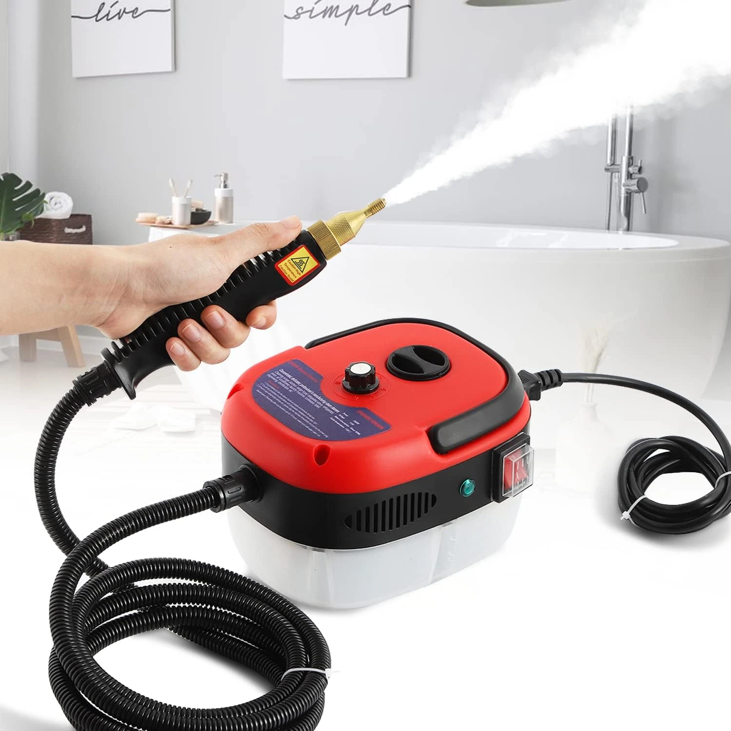 2500W Portable High Pressure Steam Cleaner for Home, Car & Kitchen Use