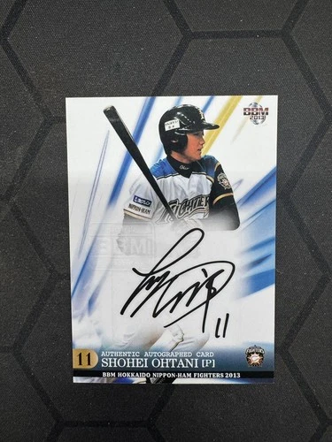 2013 BBM HOKKAIDO N.H.F Shohei Ohtani Real Rookie Card Autograph Fighting 10