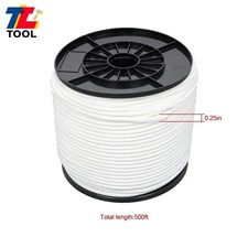 1/4" 500' White Solid Braid Nylon Rope on a Sturdy Spool Braid Rope Industrial