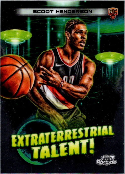2023-24 Topps Chrome Cosmic #ET-17 Scoot Henderson Extraterrestrial Talent