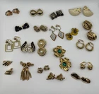 Clip-On Earrings Lot VTG Trifari Monet Napier Avon Costume Jewelry Crafting