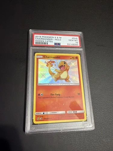 2019 Pokemon Sun & Moon Hidden Fates Charmander Holo #SV6 Gem Mint 10 Read Desc.