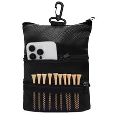Amy Sport Golf Bag Accessories Valuables Pouch Bags Multi Pocket Zipper Hook wit