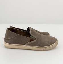 Olukai Pehuea Womens Loafer Shoes Brown Suede Leather Size 10