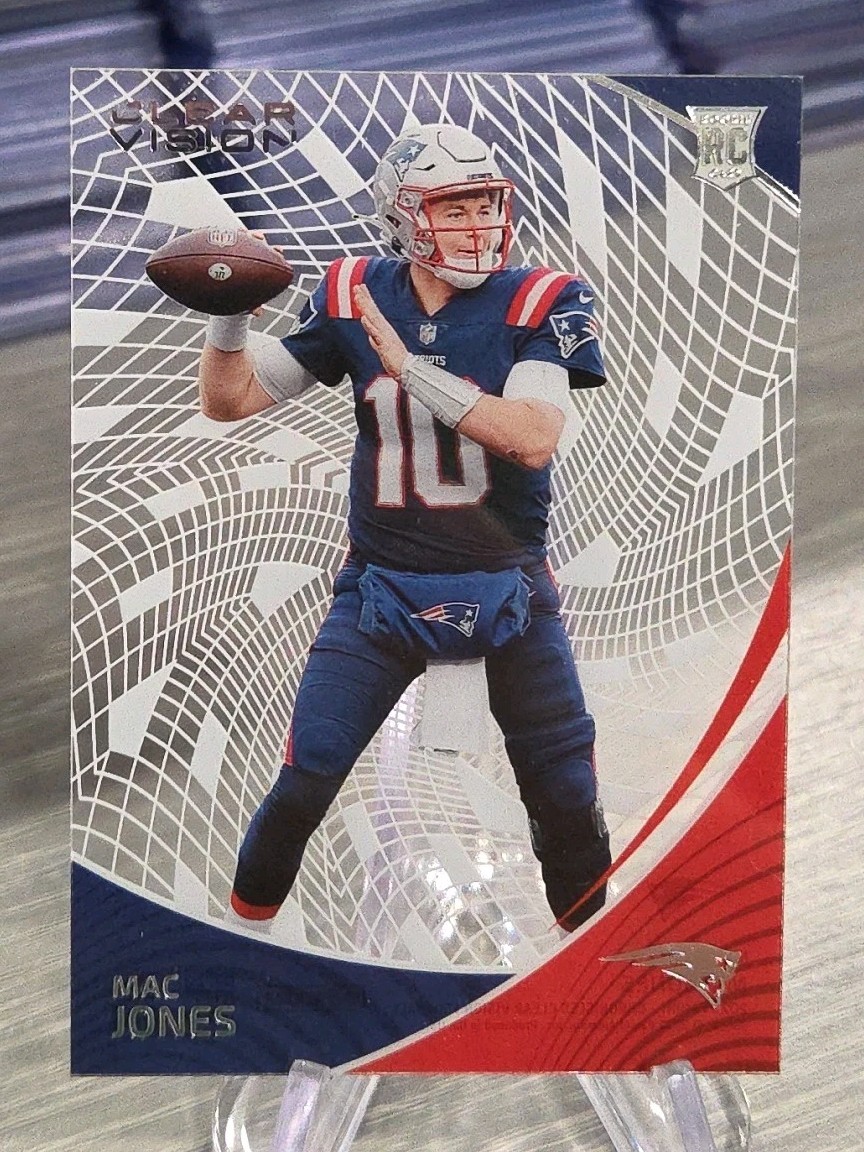 Mac Jones 2021 Panini Chronicles Clear Vision Rookie #CVR-12 Patriots/49ers RC