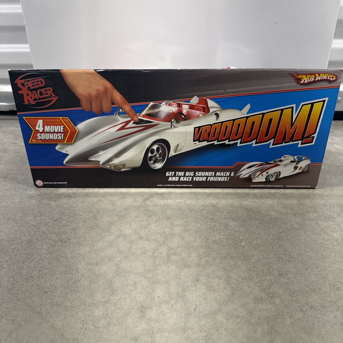 Hot Wheels Speed Racer Mach 5 Big Sounds 17” 2007 New In Package