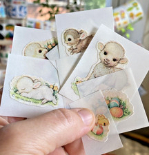 Vintage 80s Sticker Lot: Restored Used Hallmark Easter Spring Stickers READ
