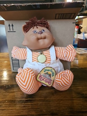 Cabbage Patch Kids Koosa Brown Eyes Striped Outfit White Dress