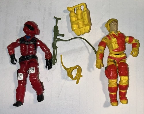 Lot Vintage GI Joe  Wild Weasel & Blowtorch Action Figures & Accessories - READ