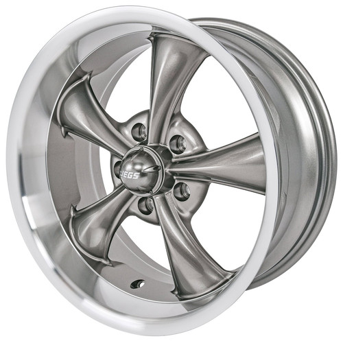 JEGS 681332 Resto-Rod Wheel Size: 17 x 8 Bolt Pattern: 5 x 4.75 Back Spacing: 4.