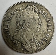 1696 William III GVLIELMVS Silver Shilling