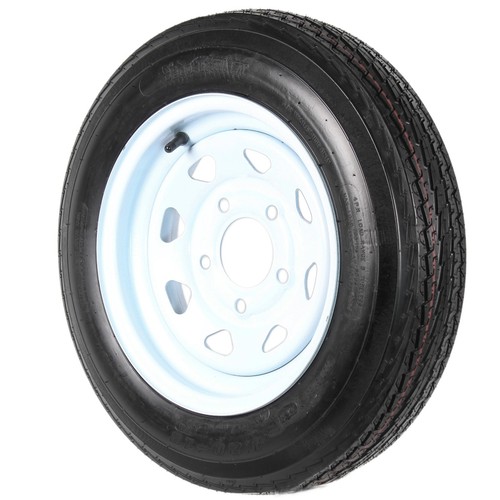 Trailer Tire + Rim 4.80-12 480-12 4.80 X 12 12" LRC Tire 5 Lug Wheel White Spoke - Picture 3 of 9