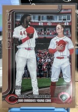 2025 Topps Update Elly De La Cruz / Matt McLain Red Hot Risers #0085/2025 Reds  